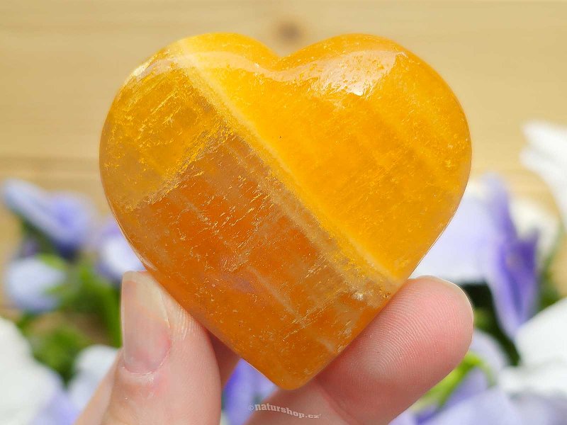 Orange heart calcite from Pakistan 92g