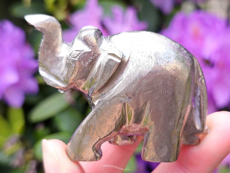 Pyrite elephant for luck from India 141g