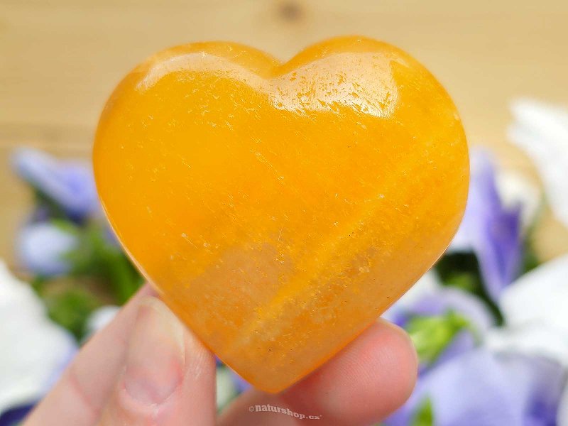 Oranžový kalcit srdce z Pákistánu 98g