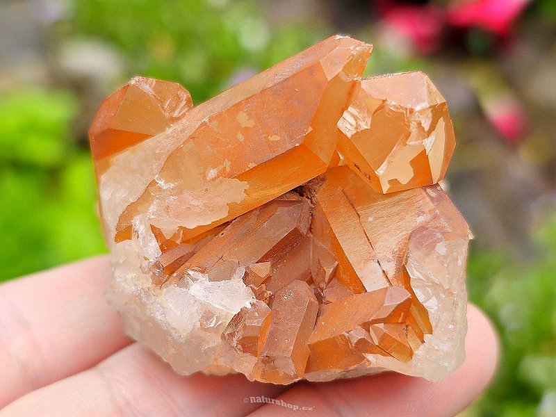 Tangerine křišťál drúza s krystaly 93g (Brazílie)