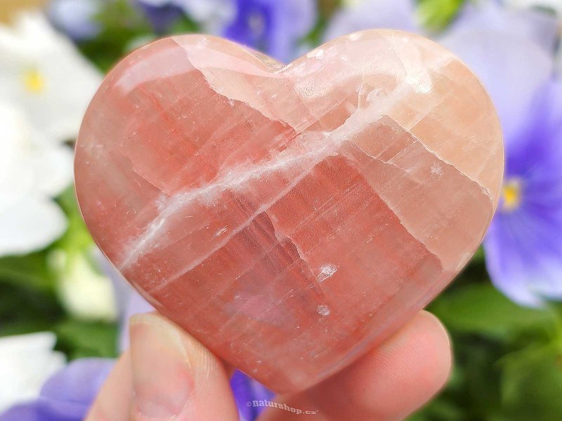 Pink Calcite Smooth Heart (Pakistan) 118g