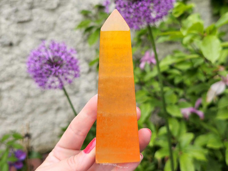 Obelisk oranžový kalcit 308g Pákistán