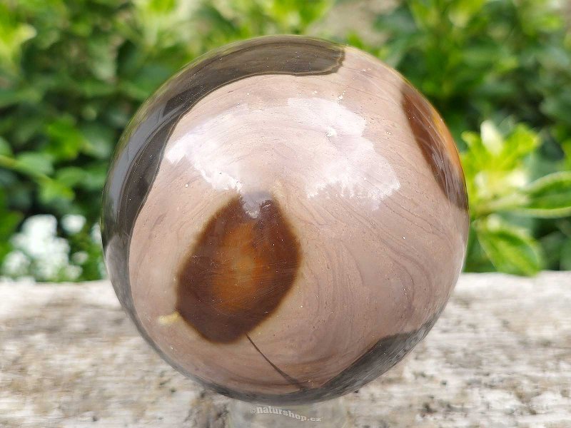 Polished ball of variegated jasper Ø86mm Madagascar