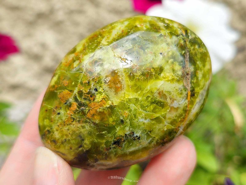 Polished stone green opal 135g Madagascar
