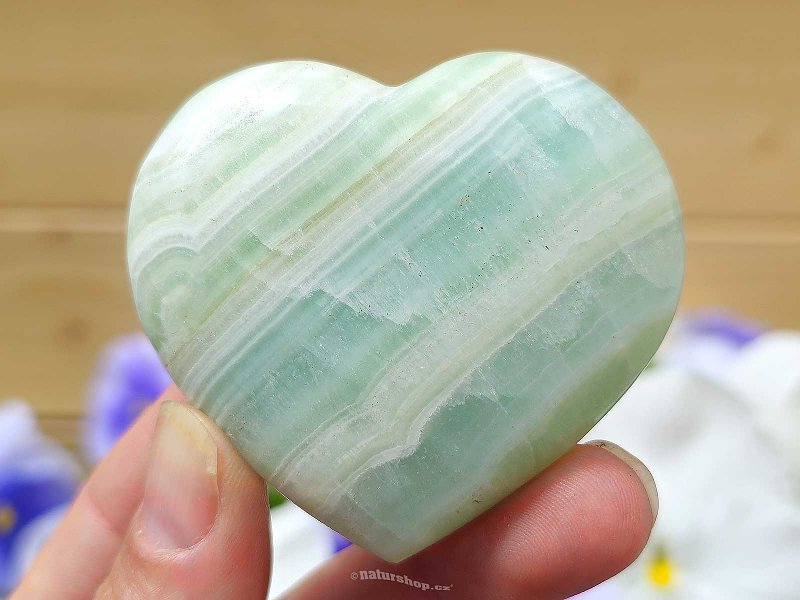 Calcite pistachio heart from Pakistan 108g