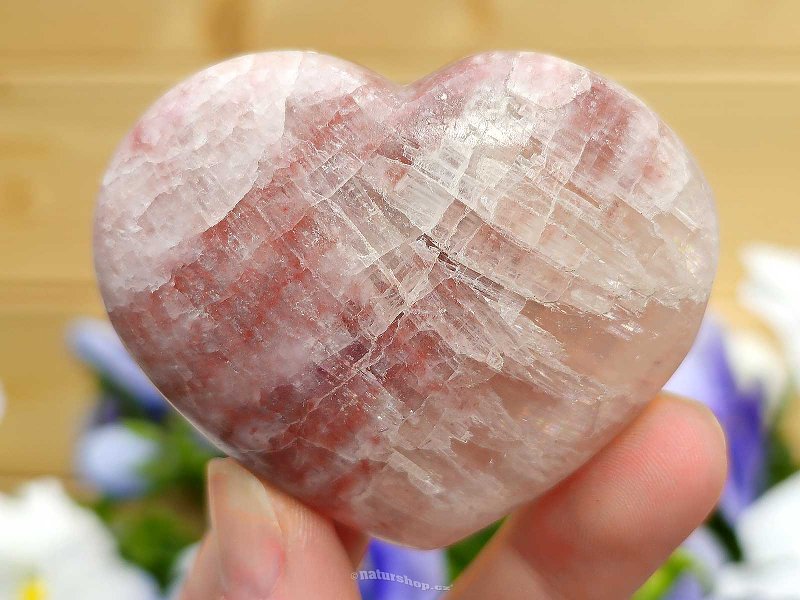 Pink Calcite Smooth Heart (Pakistan) 109g