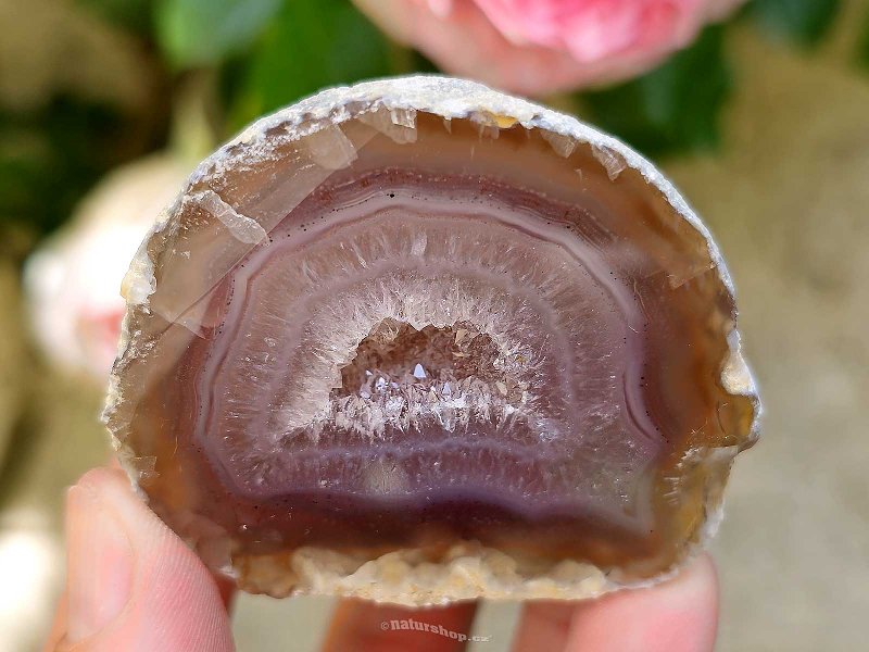 Agate geode with a hollow 99g Brazil