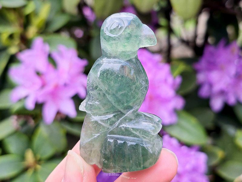 Parrot green fluorite handmade 68g India