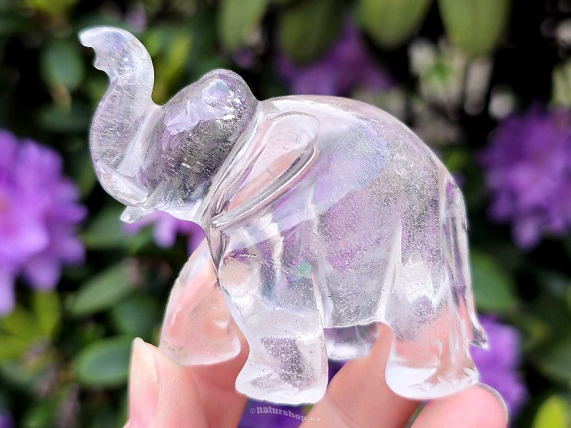 Lucky crystal elephant from India 119g