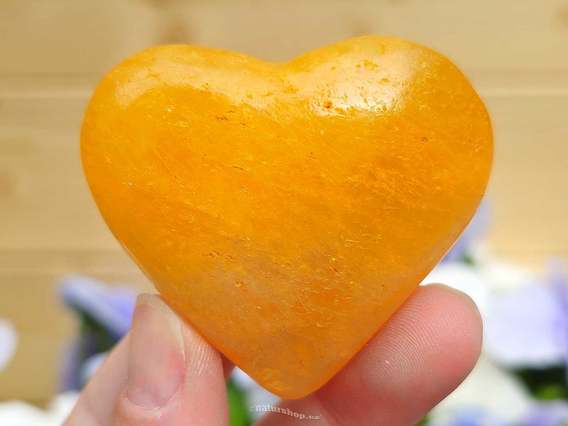 Orange heart calcite from Pakistan 83g