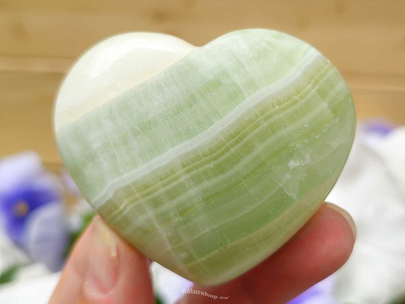 Calcite pistachio heart from Pakistan 112g