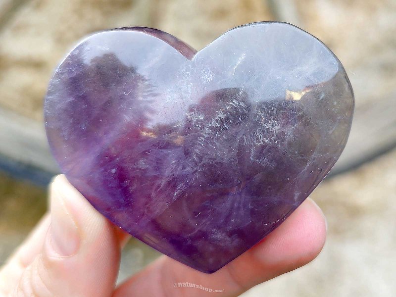 Smooth heart fluorite from China 118g