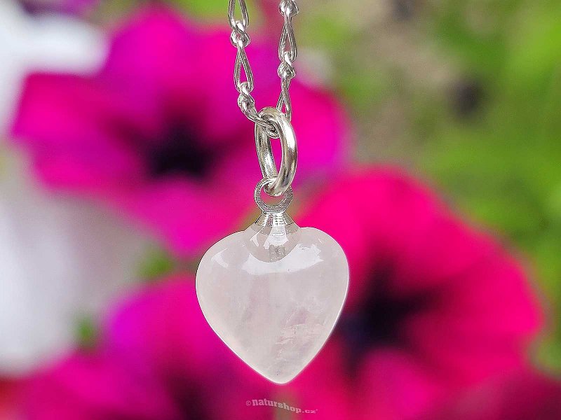 Mini heart rosary pendant 10 mm jewelry handle