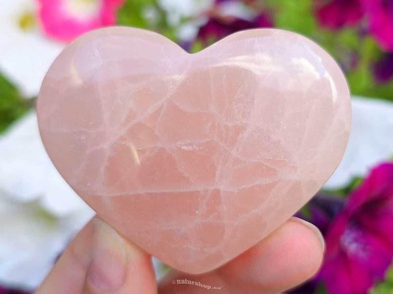 Růžový kalcit srdce z Pakistánu 140g