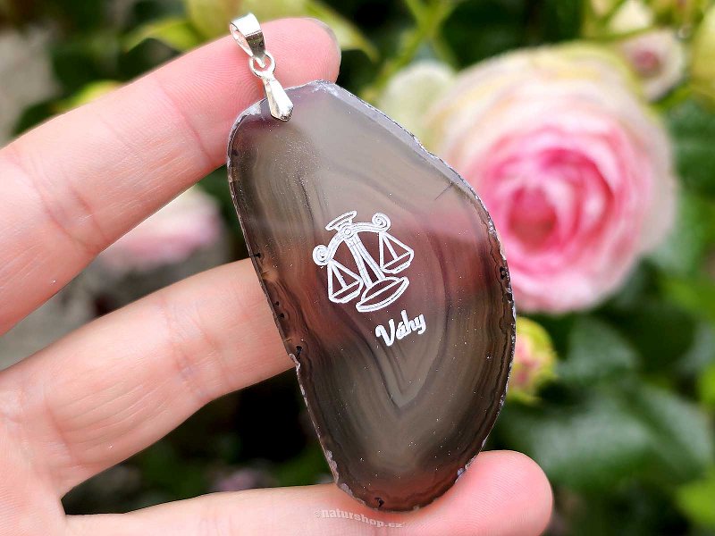 Agate pendant Scales handle Ag 925/1000 18g