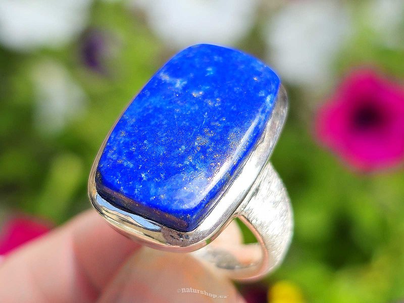 Prsten lapis lazuli stříbrný Ag 925/1000 13,6g vel.57