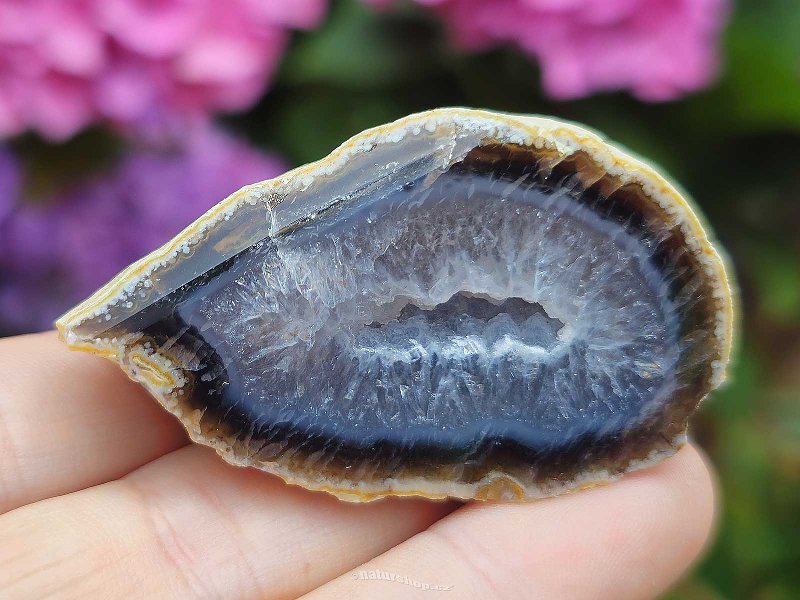 Geode mini agate gray - brown with hollow Brazil 48g