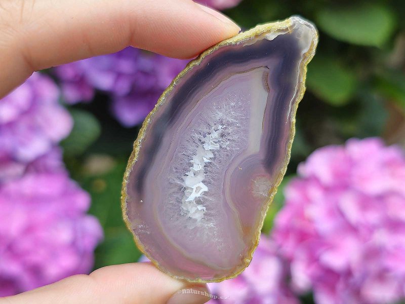 Light agate slice from Brazil 18g