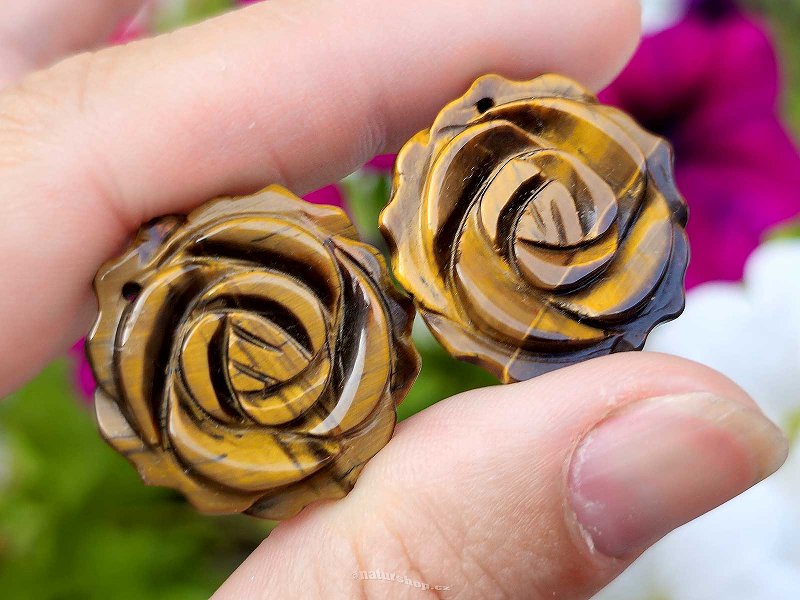 Tiger eye rose 25mm