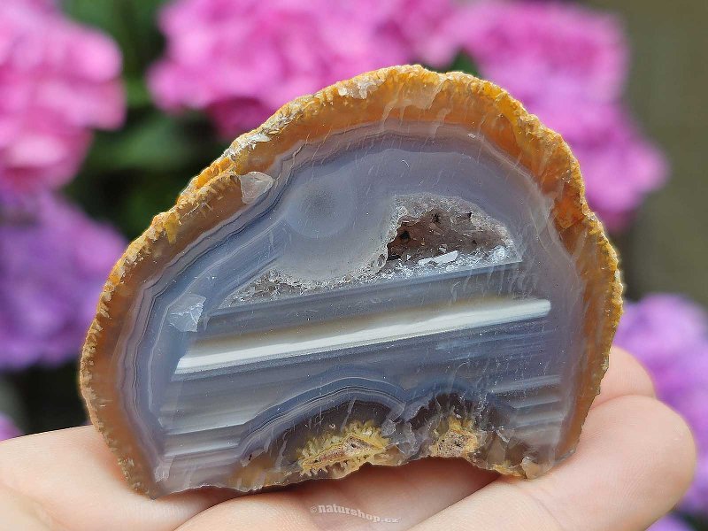 Geode agate gray - brown with hollow Brazil 90g