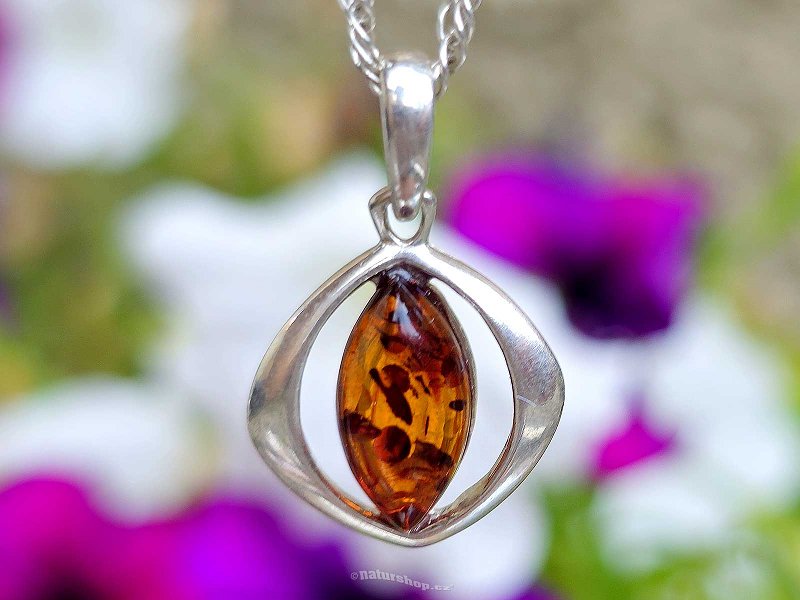 Amber pendant silver Ag 925/1000