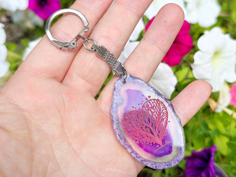 Agate slice keychain 19.4g