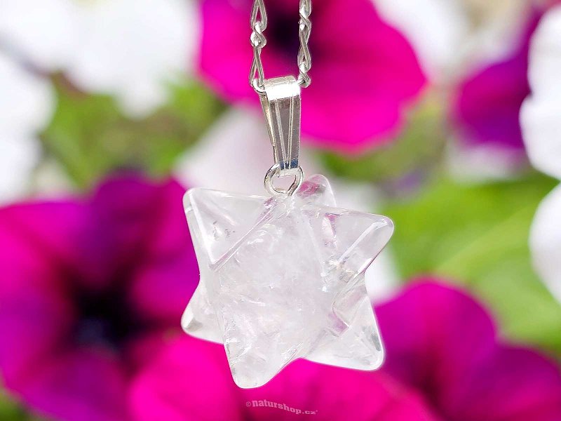 Merkaba mini pendant crystal handle Ag 925/1000