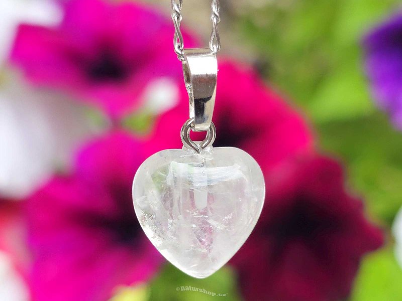 Small heart crystal pendant 15mm jewelry mount