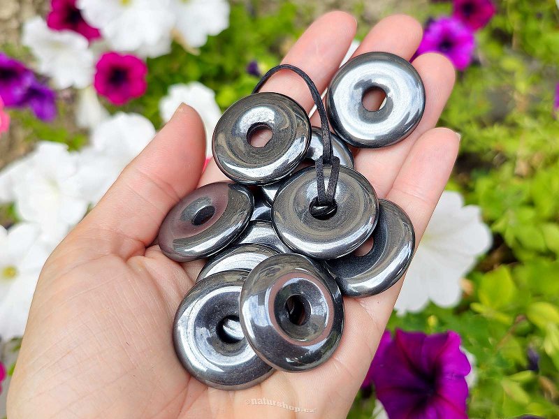 Hematite donut on skin approx. 30mm