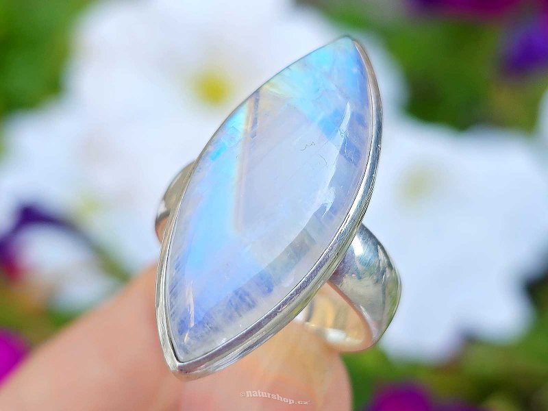 Moonstone ring Ag 925/1000 size 59 (10.2g)