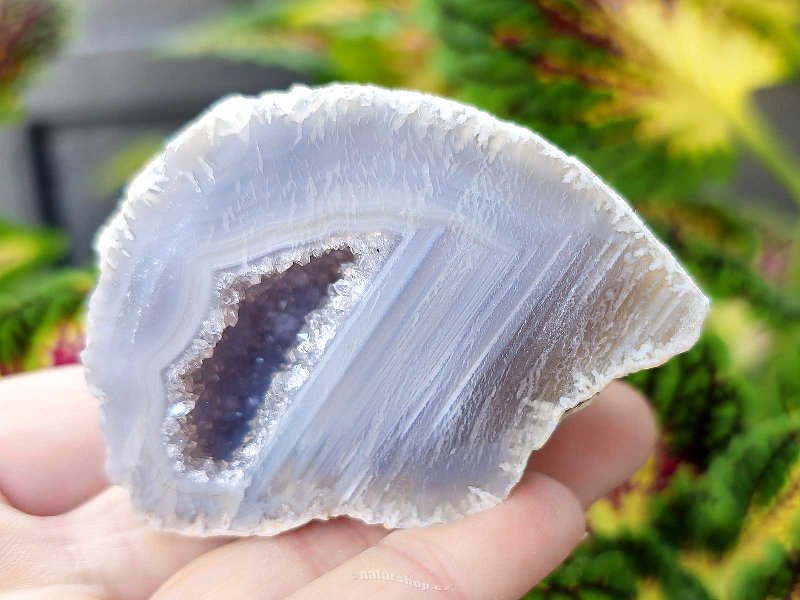 Gray agate geode with hollow 112g (Brazil)