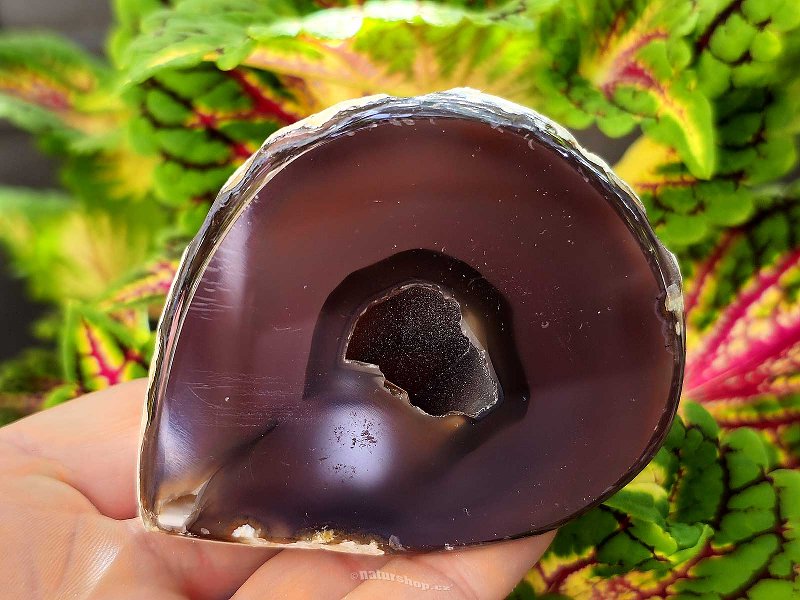 Brazil agate geode with hollow 199g