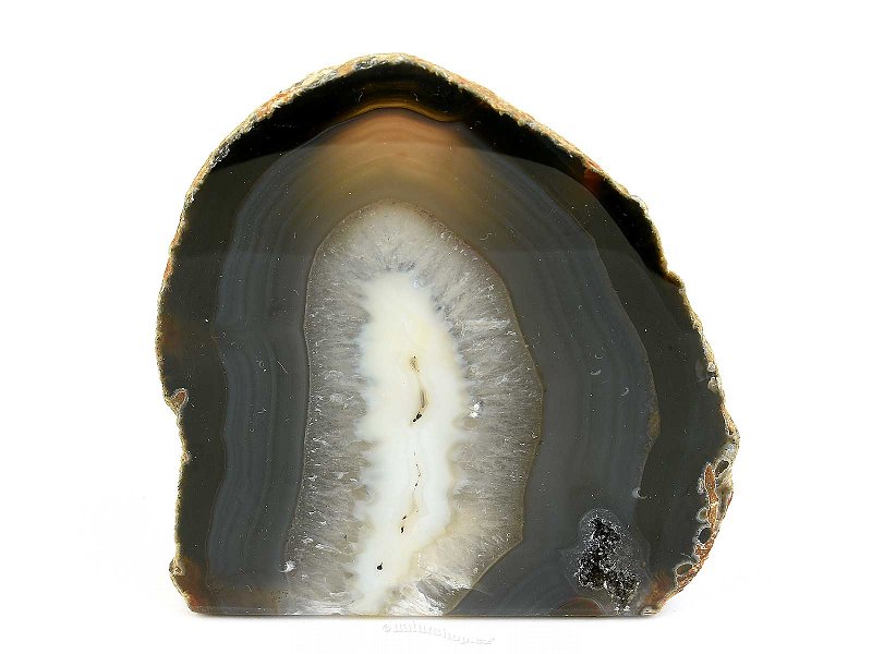 Gray agate candle holder 763g