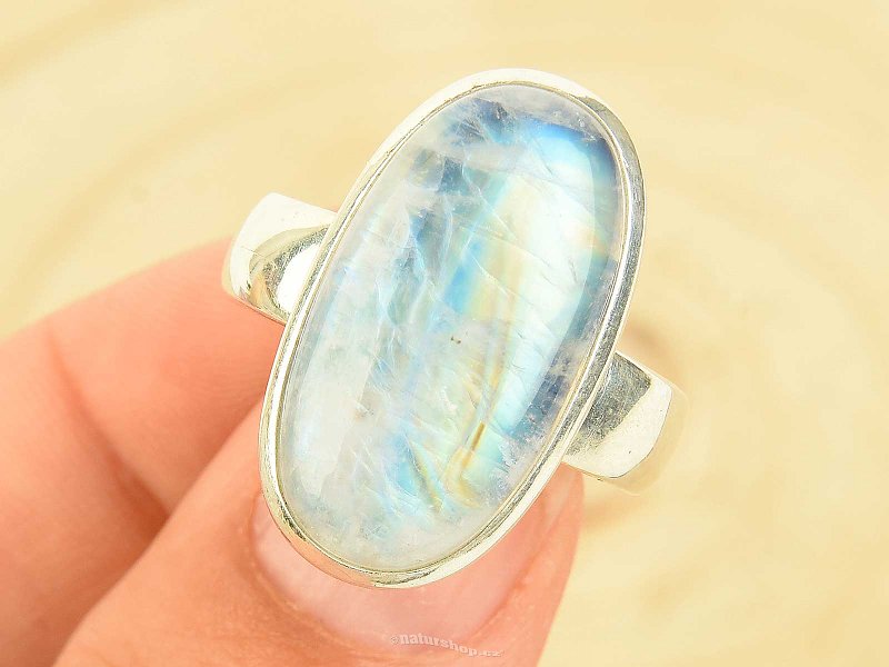 Moonstone silver ring Ag 925/1000 10.4g (size 62)