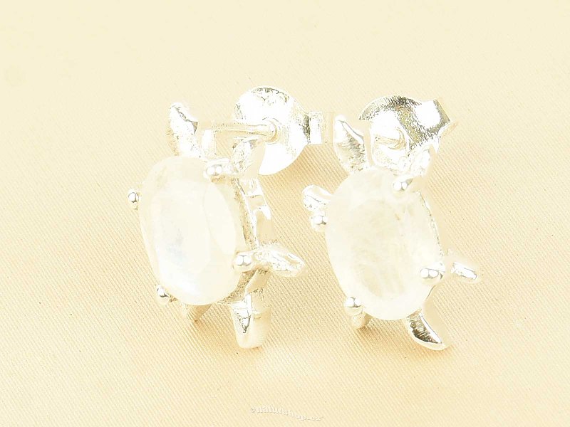 Moonstone earrings turtle Ag 925/1000