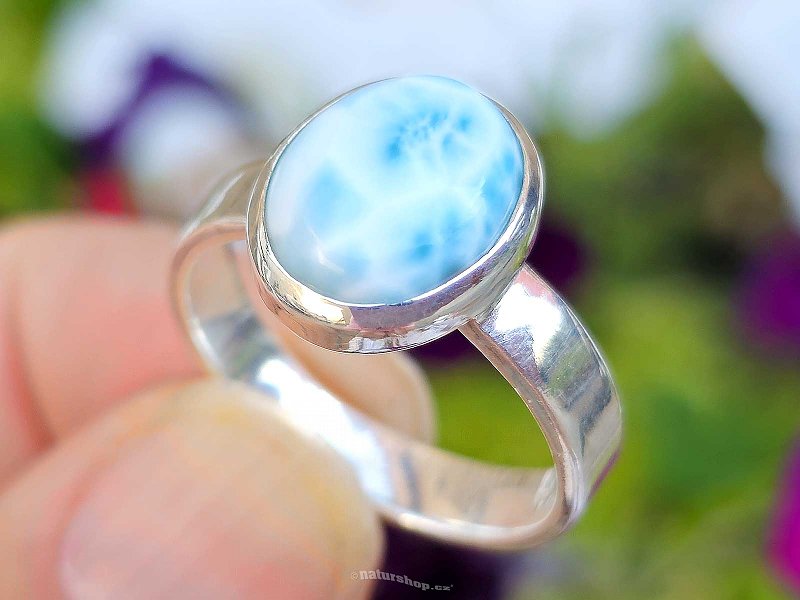 Ring silver larimar Ag 925/1000 5.2g size 62