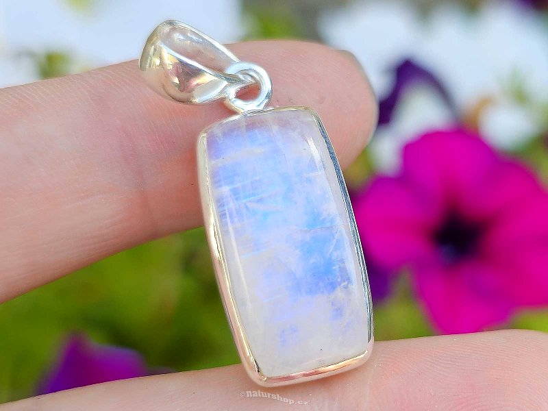 Moonstone rectangle silver Ag 925/1000 6.0g