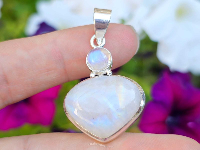 Moonstone drop pendant Ag 925/1000 8.0g