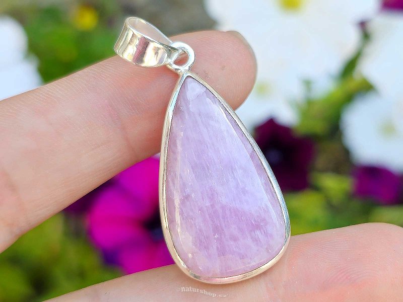 Kunzite drop pendant Ag 925/1000 7.9g