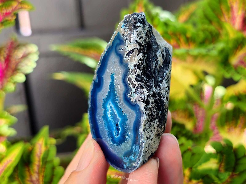 Agate geode turquoise 74g from Brazil