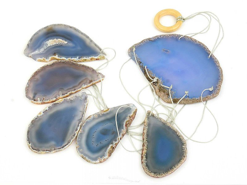 Carillon agate slices - blue 231g