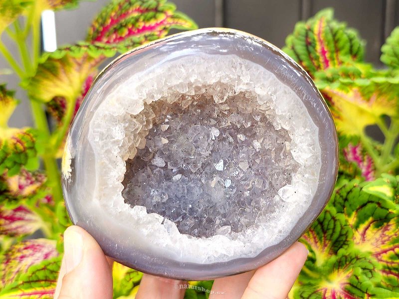 Agate and crystal geode (Brazil) 432g