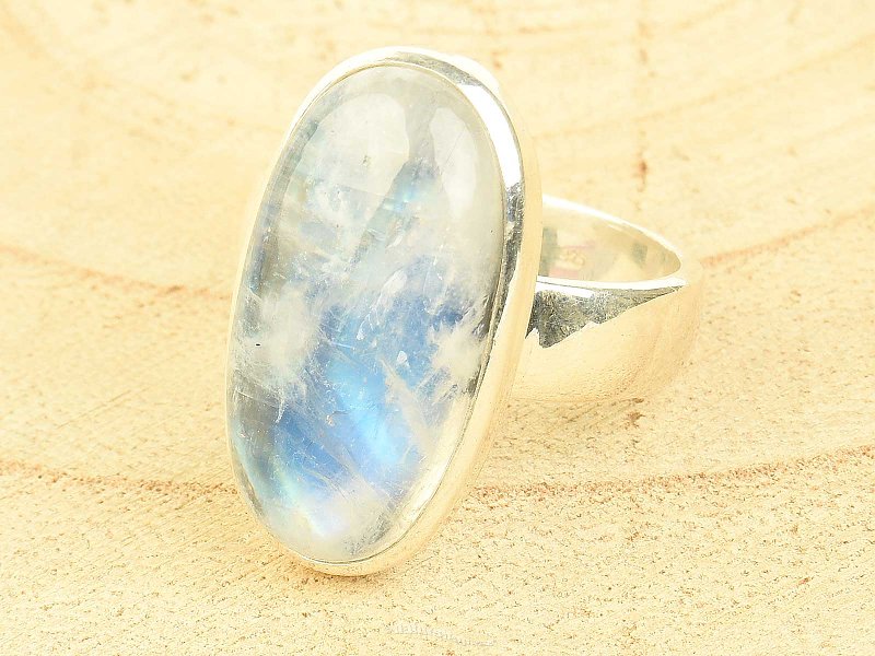 Moonstone silver ring Ag 925/1000 10.1g (size 60)