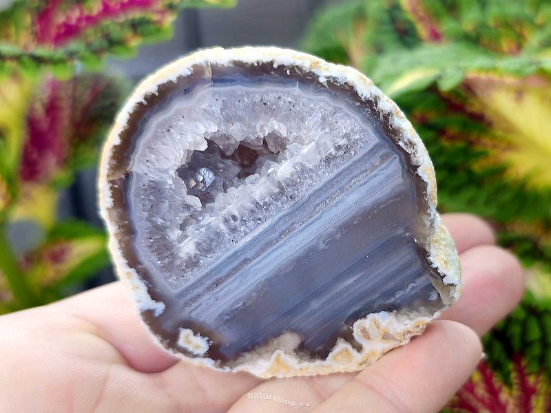 Gray agate geode with hollow 128g (Brazil)