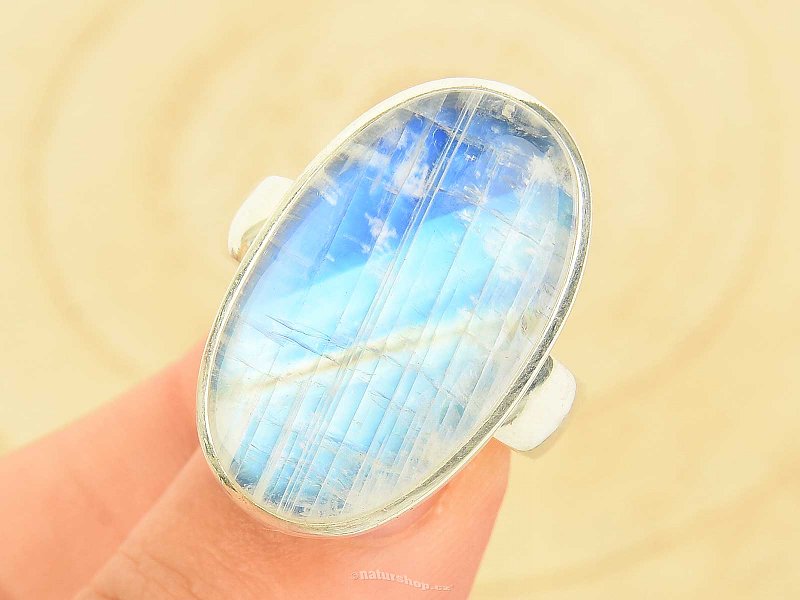 Moonstone silver ring Ag 925/1000 11.7g (size 62)