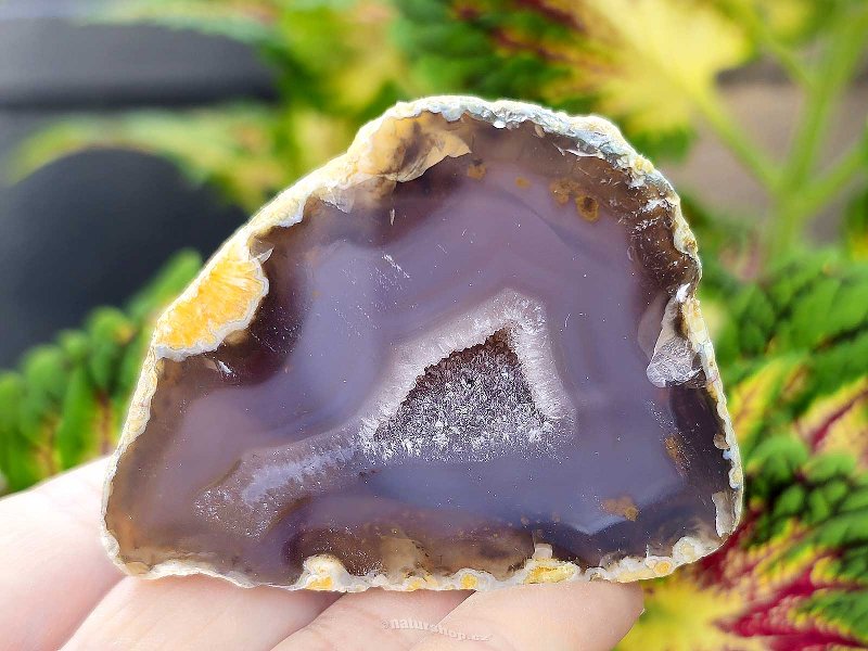 Agate gray geode with a hollow 128g from Brazil