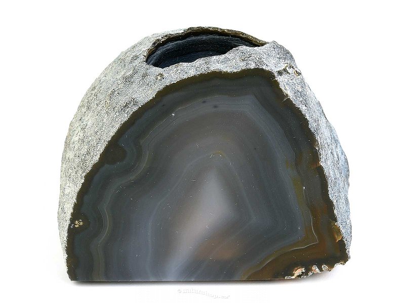 Gray agate candle holder 800g