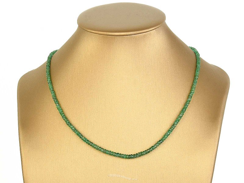 Emerald necklace Ag 925/1000 45cm 7.6g