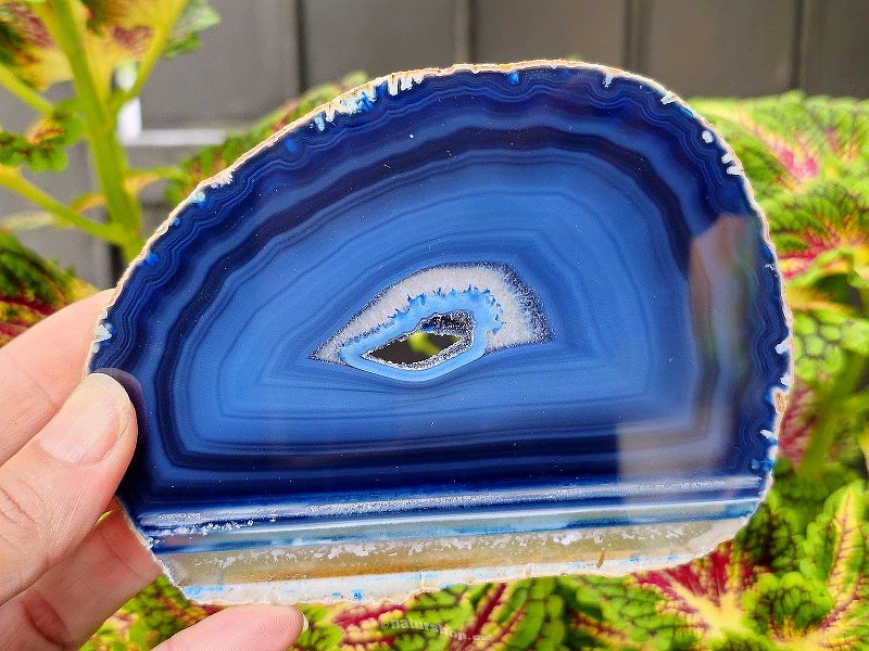 Agate polished slice with cavity from Brazil 119g