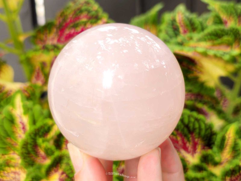 Rose quartz smooth ball Ø 67mm from Madagascar (457g)